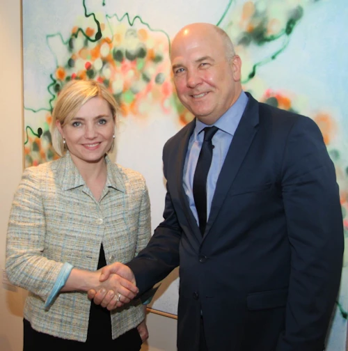Lilja Alfreðsdóttir og Nils Muiznieks.
