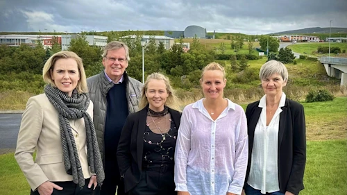 Dómsmálaráðherra og aðstoðarmaður hennar á Blönduósi ásamt Birnu Ágústsdóttur sýslumanni á Norðurlandi vestra, Ernu Björg Jónmundsdóttur og Þórdísi Hjálmarsdóttur. 