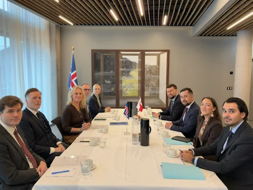 Frá fundi utanríkisráðherranna.