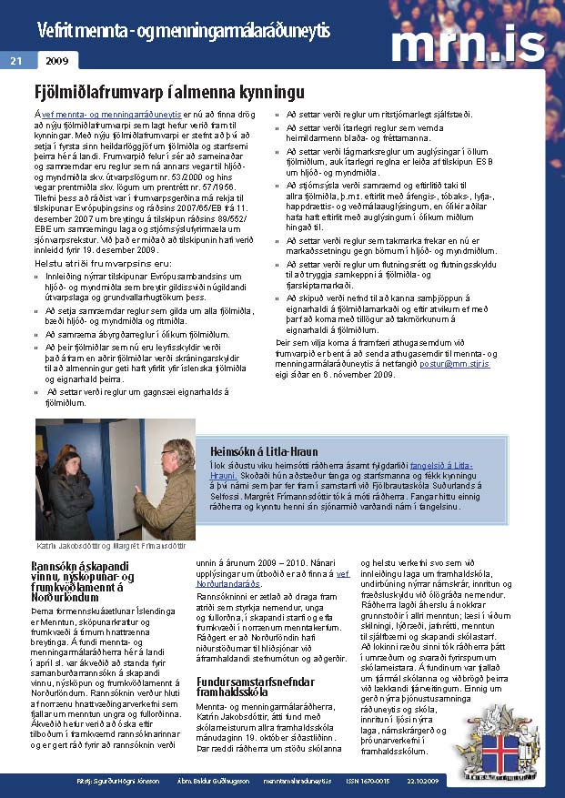 21. tbl. vefrits menntamálaráðuneytis